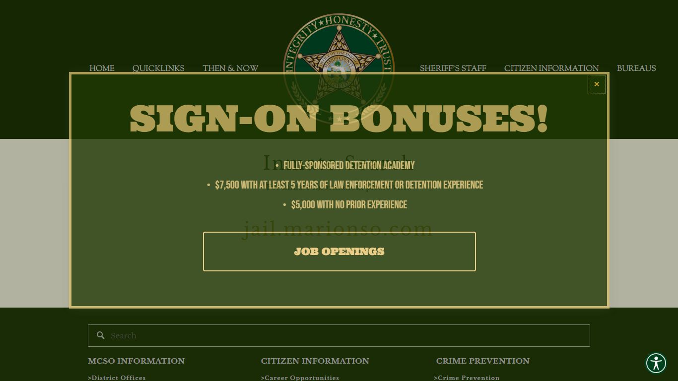 INMATE SEARCH — Marion County Sheriff's Office